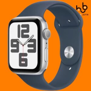 Apple Watch Series SE 2 (2022) GPS + Celular 44 mm – Alumínio Prateado – Bracelete desportiva Azul (Grade A)