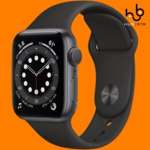 Apple Watch Series 6 (2020) GPS 44 mm – Alumínio Cinzento sideral – Bracelete desportiva Preto (Grade A)