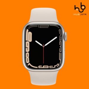 Apple Watch Series 7 (2021) GPS 41 mm – Alumínio Luz das estrelas – Bracelete desportiva Luz das estrelas (Grade A)