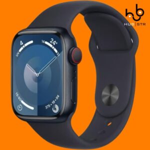 Apple Watch Series 9 (2023) GPS + Celular 45 mm – Alumínio Midnight – Bracelete desportiva Preto (Grade A)